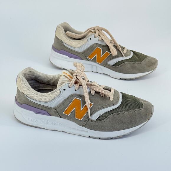 New Balance Shoes - New Balance Womens Sneakers 9.5 Green Suede CW997HSV Retro Running Athletic Shoe